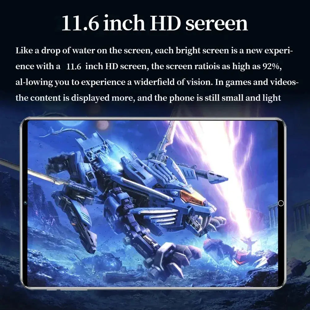 Android Tablet 2025 11.6" 16GB RAM 1TB ROM 16MP 32MP 12000mAh - Nisiowelt