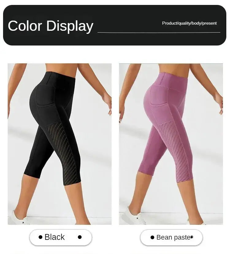 High-Waist Yoga Pants with Large Pockets & Slim Fit - Nisiowelt