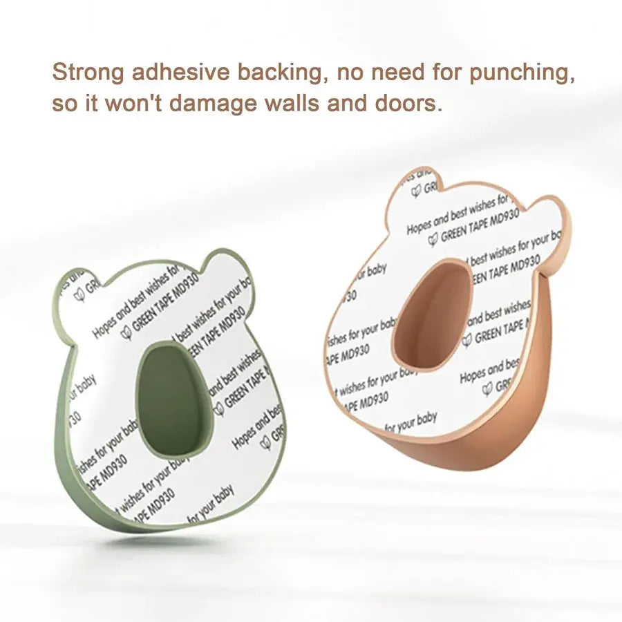 2 in 1 Door Stop Little Bear Cartoon Soft Silicone Thicken Door Bottom Multi-function Child Safety Anti Pinch Hand Door Stopper Nisiowelt
