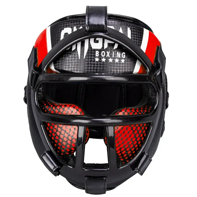 Muay Thai Martial Taekwondo W/mask Kids/adults Headgear Muay Sparring Equipment Protector New Training Head Arts Boxing Helmet Nisiowelt