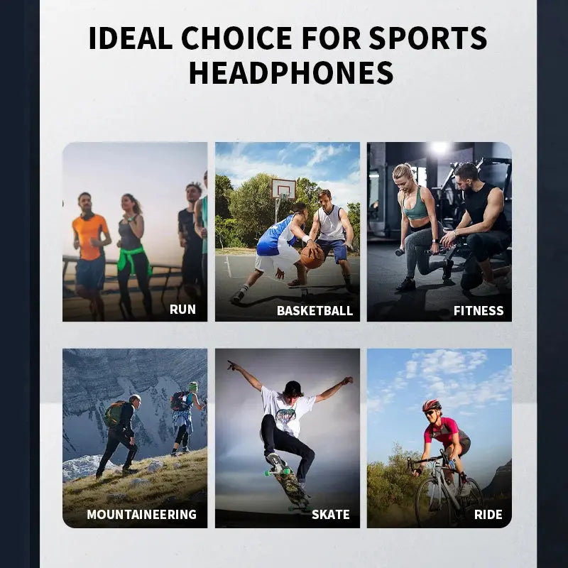 Bone Conduction Bluetooth 5.3 Sports Headphones Nisiowelt