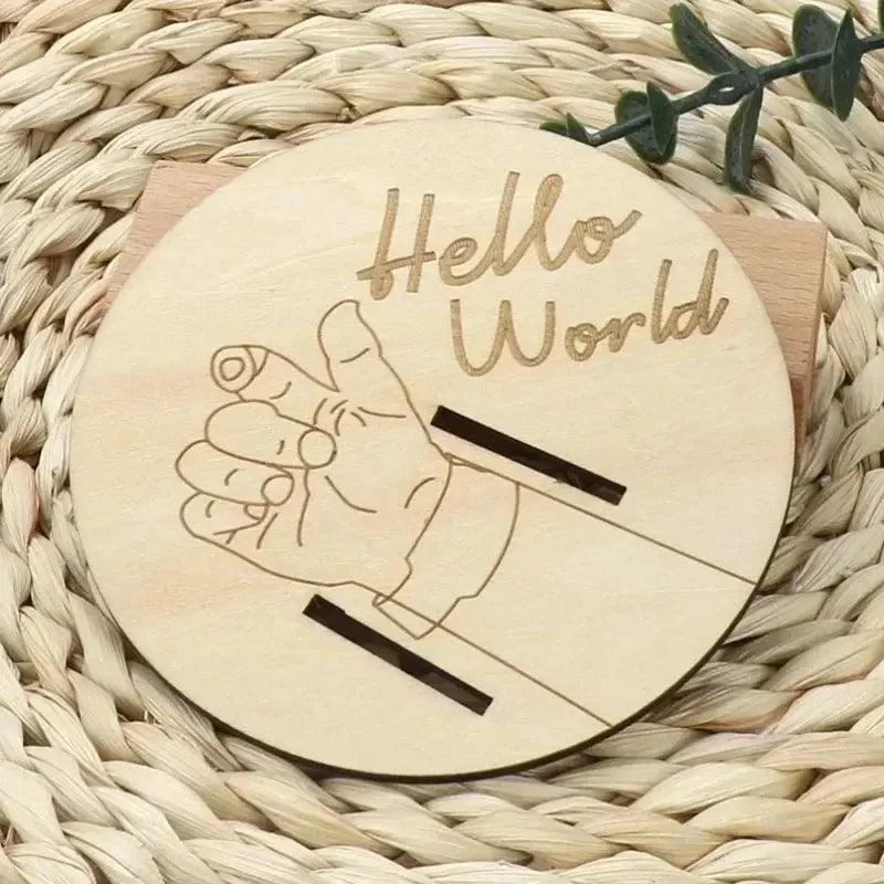 Wooden Baby Birth Commemorative Plaque Nisiowelt