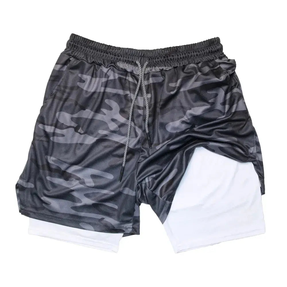 Men's 2-in-1 Fitness Shorts - Nisiowelt