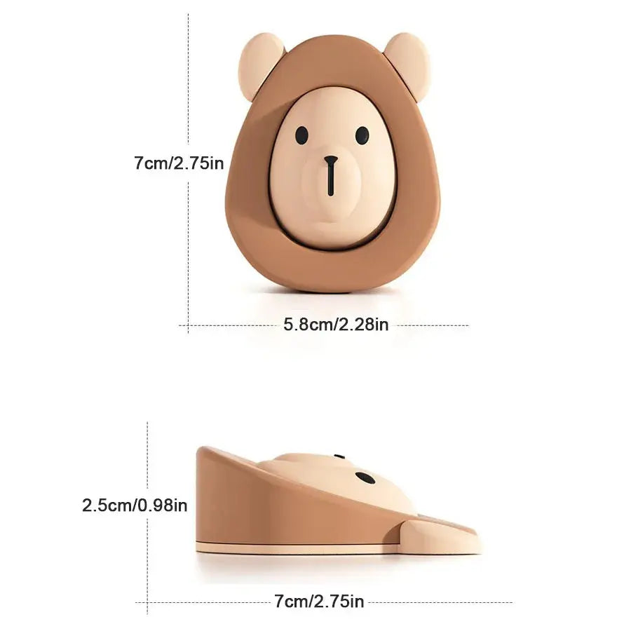 2 in 1 Door Stop Little Bear Cartoon Soft Silicone Thicken Door Bottom Multi-function Child Safety Anti Pinch Hand Door Stopper Nisiowelt