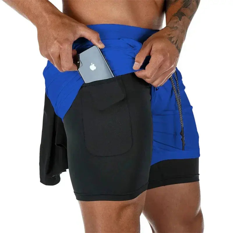 Men's 2-in-1 Fitness Shorts - Nisiowelt