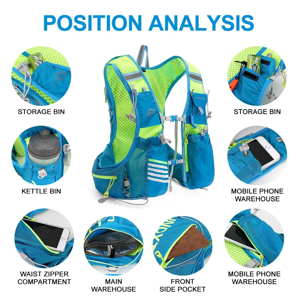 Hydration Backpack 8L for Running & Cycling – Includes 1.5L Water Bag Nisiowelt