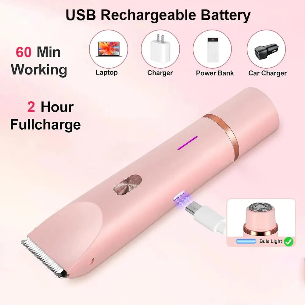 Painless Epilator & 2-in-1 Body Trimmer – Electric Shaver for Sensitive Areas Nisiowelt