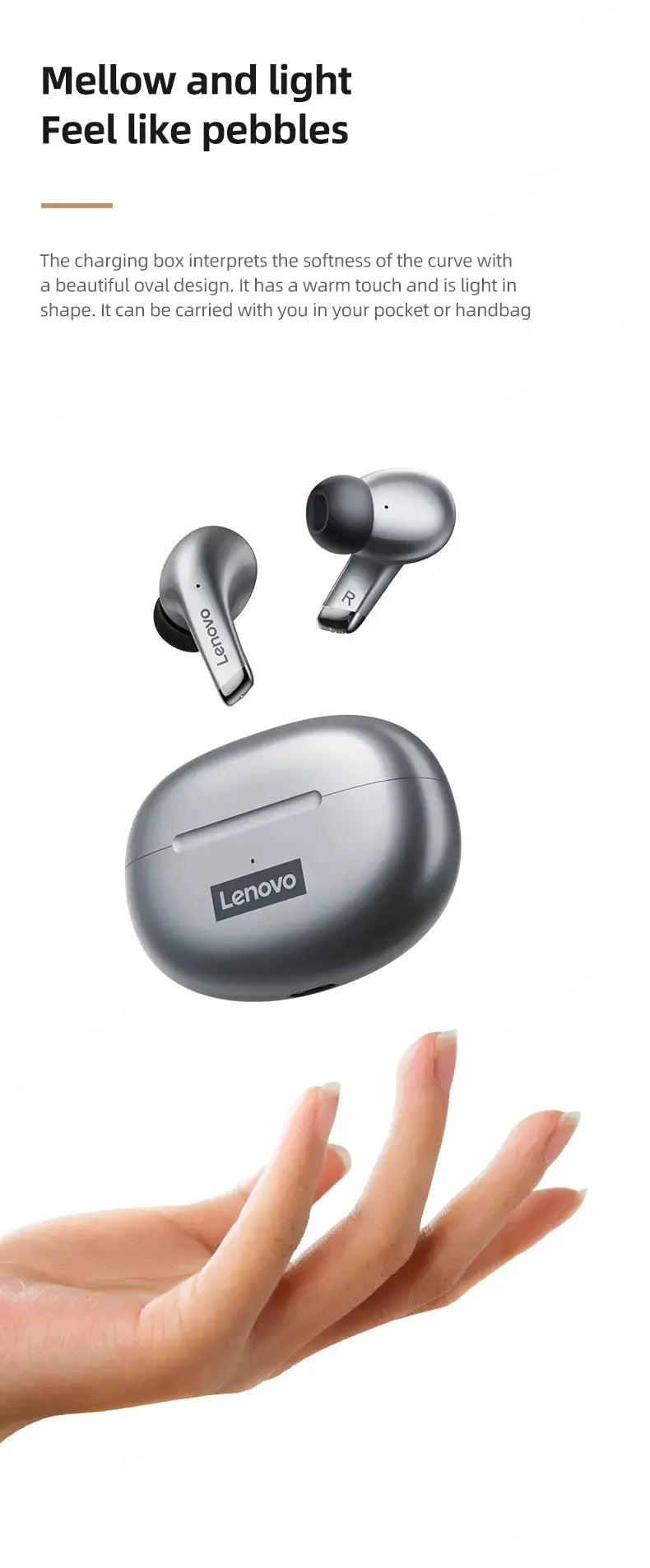 Lenovo LP5 Wireless Bluetooth Earbuds HiFi Waterproof with Mic - Nisiowelt