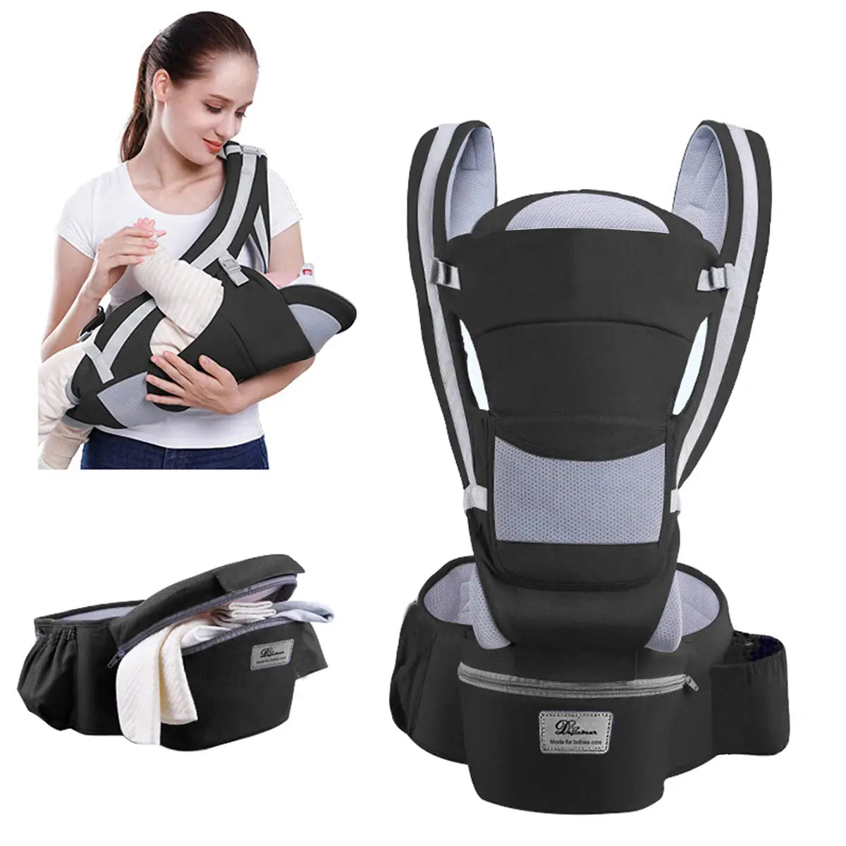 Newborn Ergonomic Baby Carrier Backpack Infant Baby Hipseat Carrier Front Facing Ergonomic Kangaroo Baby Wrap Sling Travel Nisiowelt