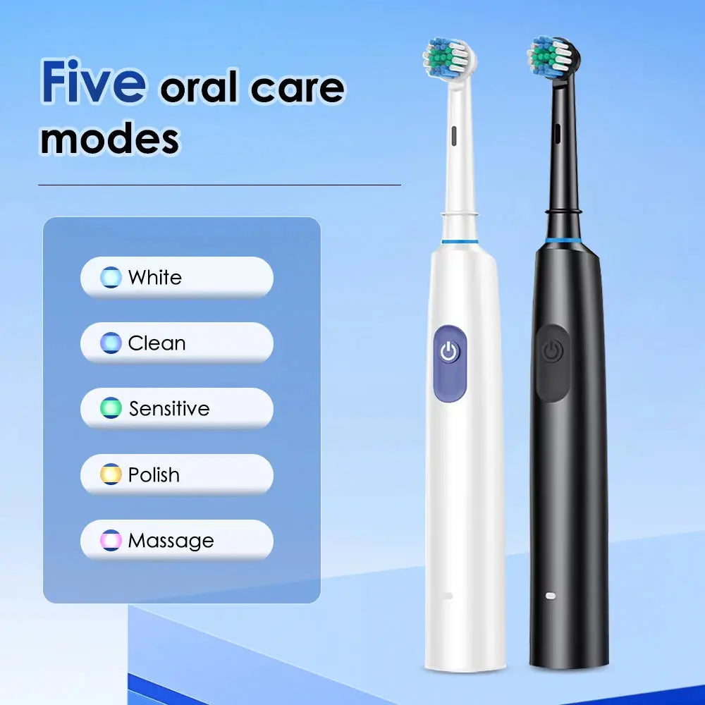 Electric Smart Rotating Toothbrush with 5 Modes & 4 Heads Nisiowelt