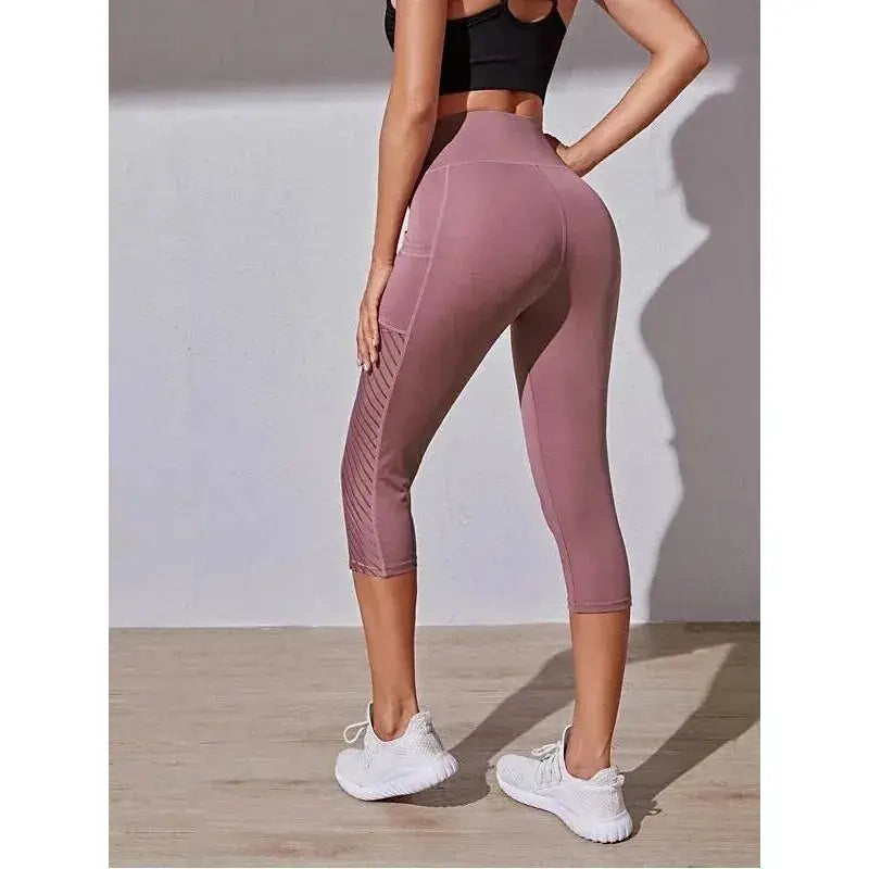 High-Waist Yoga Pants with Large Pockets & Slim Fit - Nisiowelt