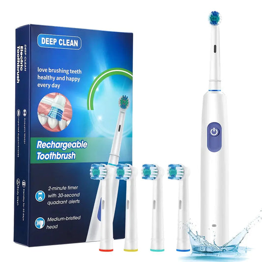 Electric Smart Rotating Toothbrush with 5 Modes & 4 Heads Nisiowelt