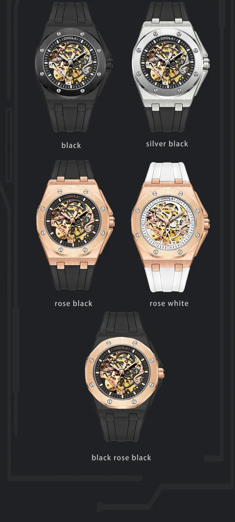 ONOLA Luxury Sports Automatic Watch - Nisiowelt