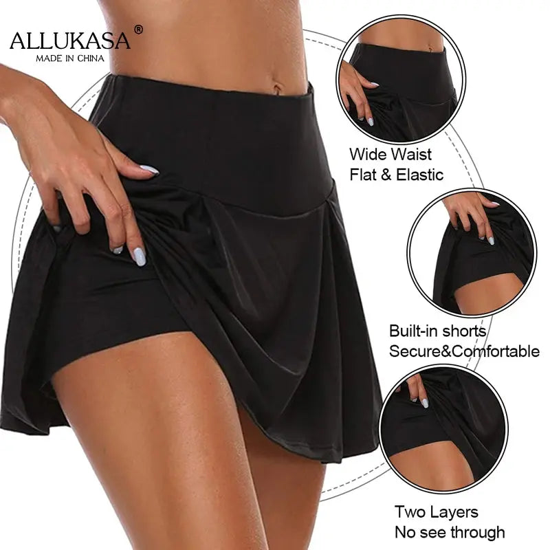 Casual Sport Shorts - Feminino, Respirável, Cintura Alta Nisiowelt