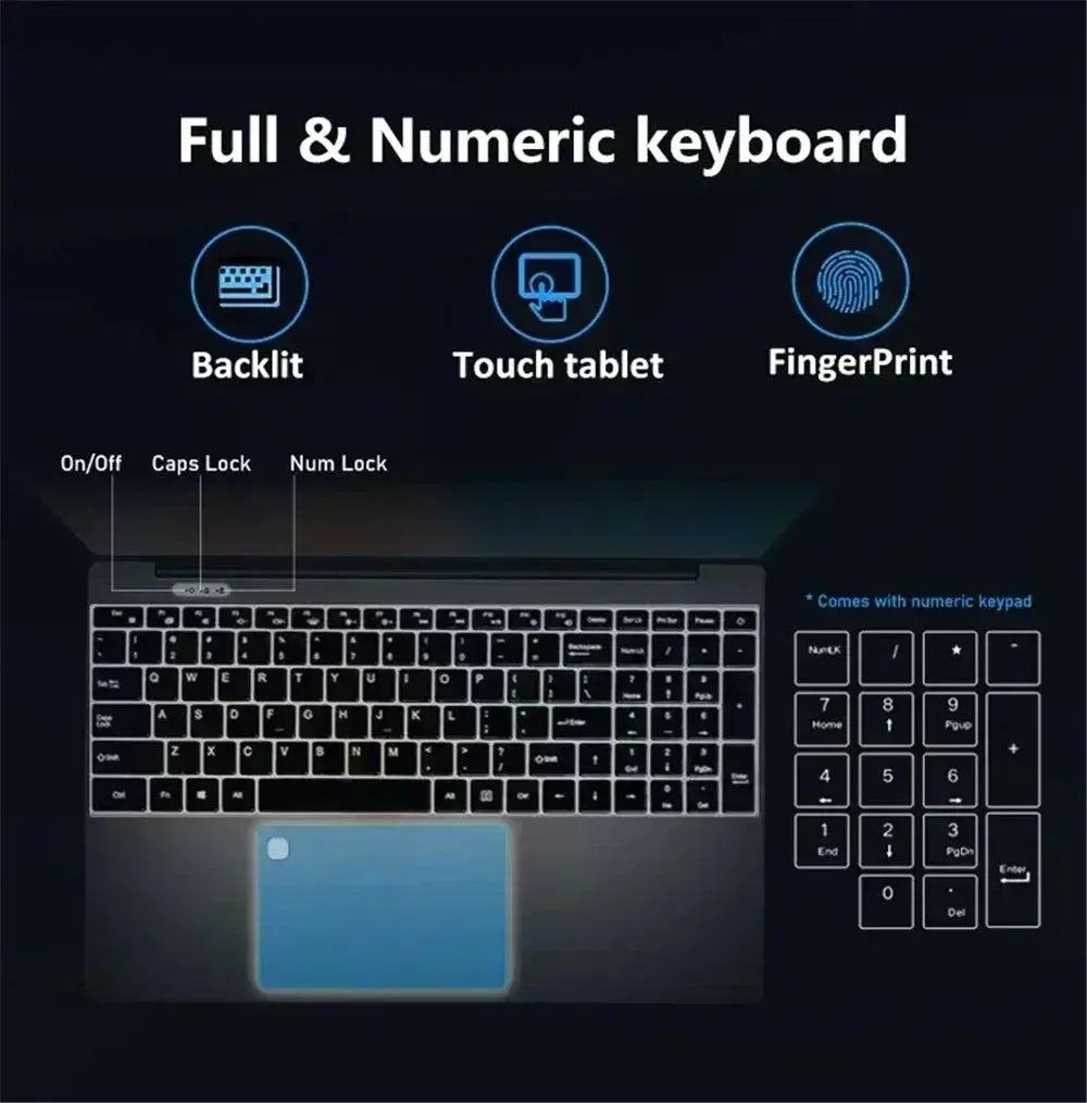 Portable Laptop 15.6" 32GB RAM 2TB SSD Windows 11 - Nisiowelt