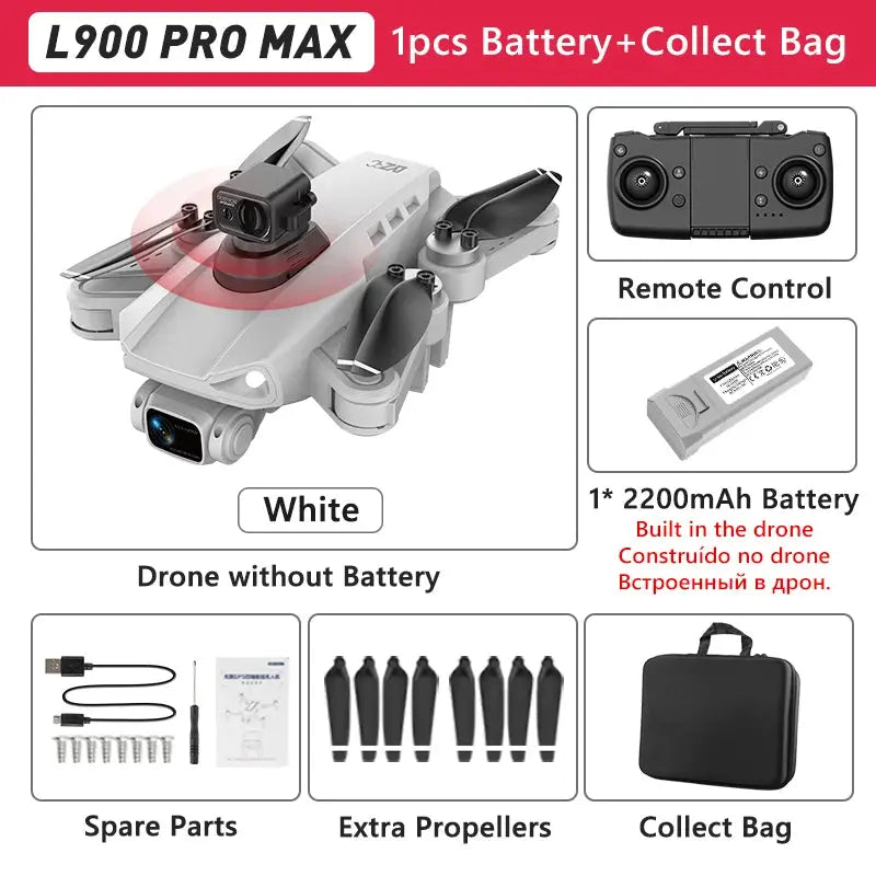 LYZRC L900 PRO GPS Drone 4K Professional HD Dual Camera 5G WIFI Brushless Motor FPV Quadcopter Foldable Aerial Photography Drone Nisiowelt