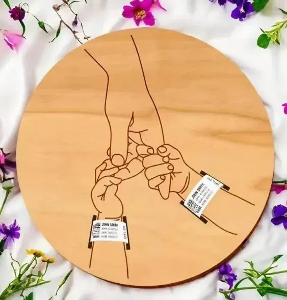 Wooden Baby Birth Commemorative Plaque Nisiowelt