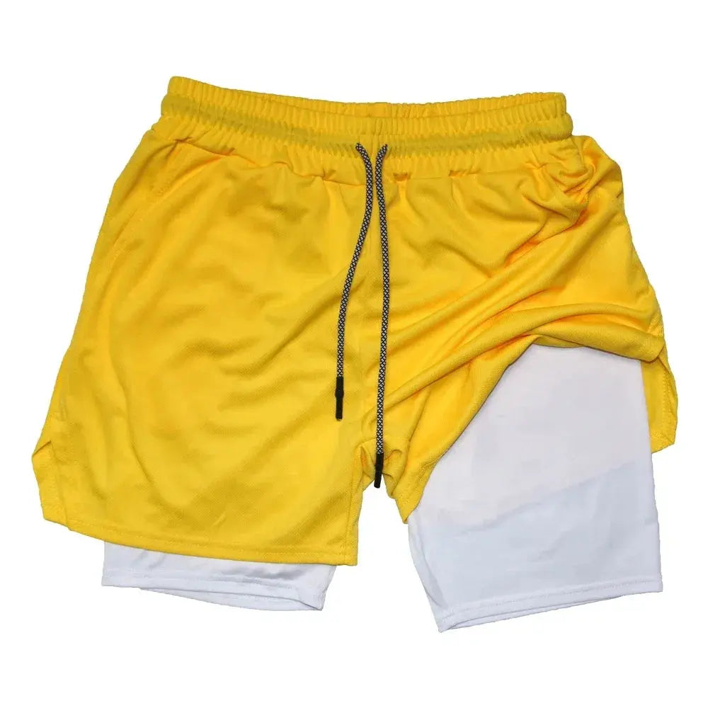 Men's 2-in-1 Fitness Shorts - Nisiowelt