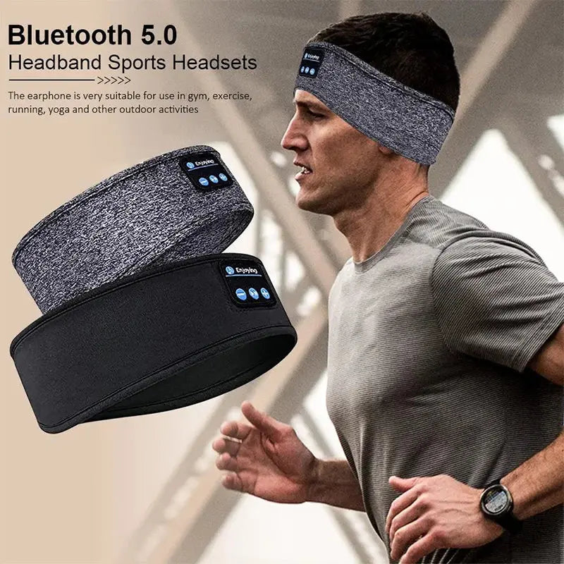 Wireless Bluetooth Sports Headband Earphones & Music Eye Mask Headset - Nisiowelt