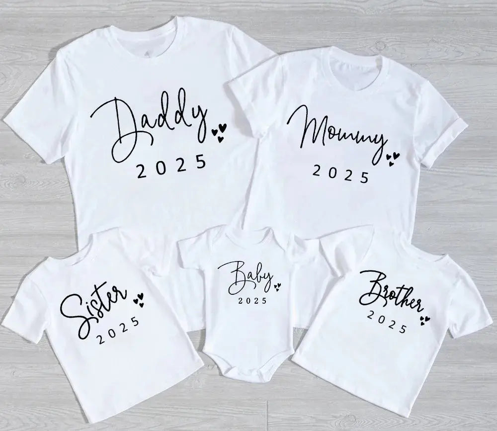 Family Matching 2025 T-Shirt Set for Dad, Mom, Sister, Brother & Baby - Nisiowelt