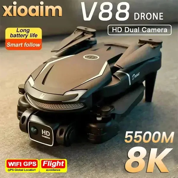 Original V88 Drone 8K 5G GPS Professional HD Aerial Photography Remote Control Aircraft HD Dual Camera Quadcopter Toy UAV Nisiowelt