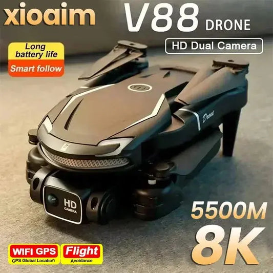 Original V88 Drone 8K 5G GPS Professional HD Aerial Photography Remote Control Aircraft HD Dual Camera Quadcopter Toy UAV Nisiowelt