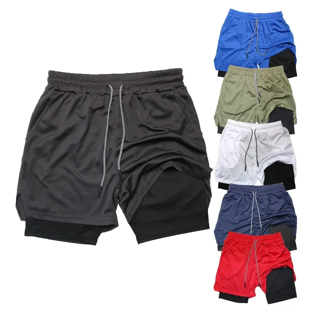 Men's 2-in-1 Fitness Shorts - Nisiowelt