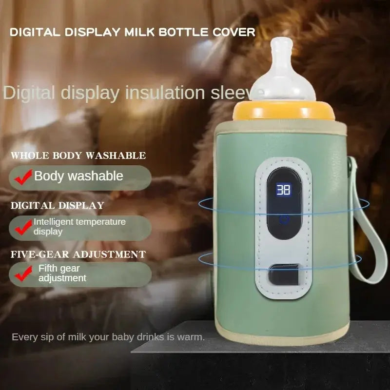 Portable Baby Milk Warmer with Digital Display & USB Heating Nisiowelt