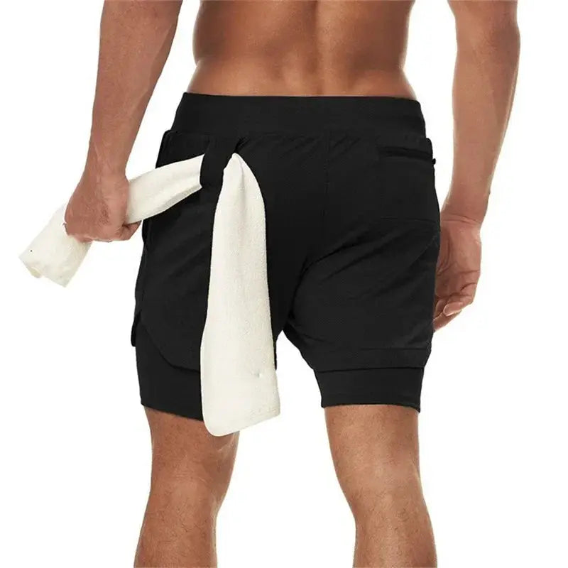 Men's 2-in-1 Fitness Shorts - Nisiowelt