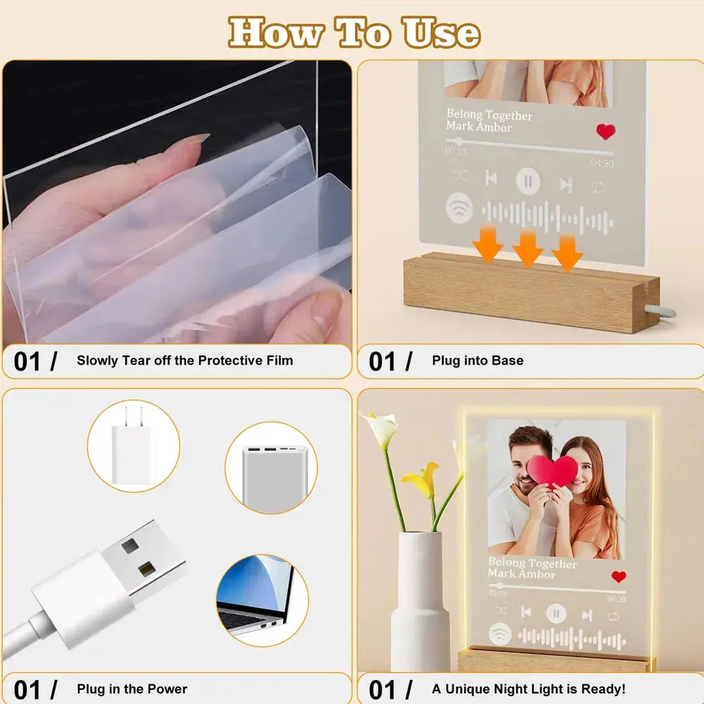 Custom Acrylic Photo Plaque with Light - Nisiowelt