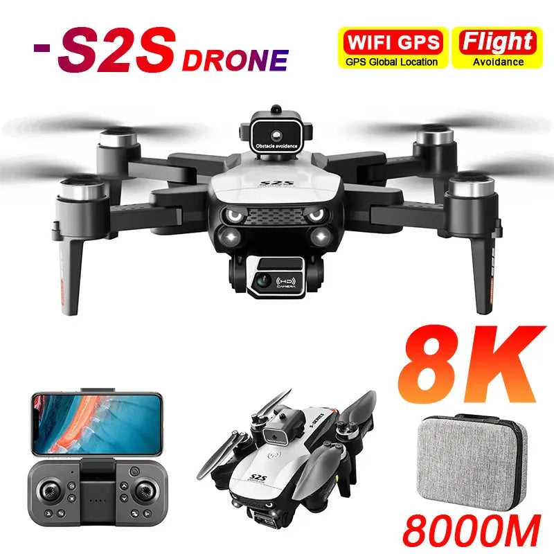 S2S Mini Drone 4K/8K Camera Foldable RC Quadcopter with Obstacle Avoidance Nisiowelt