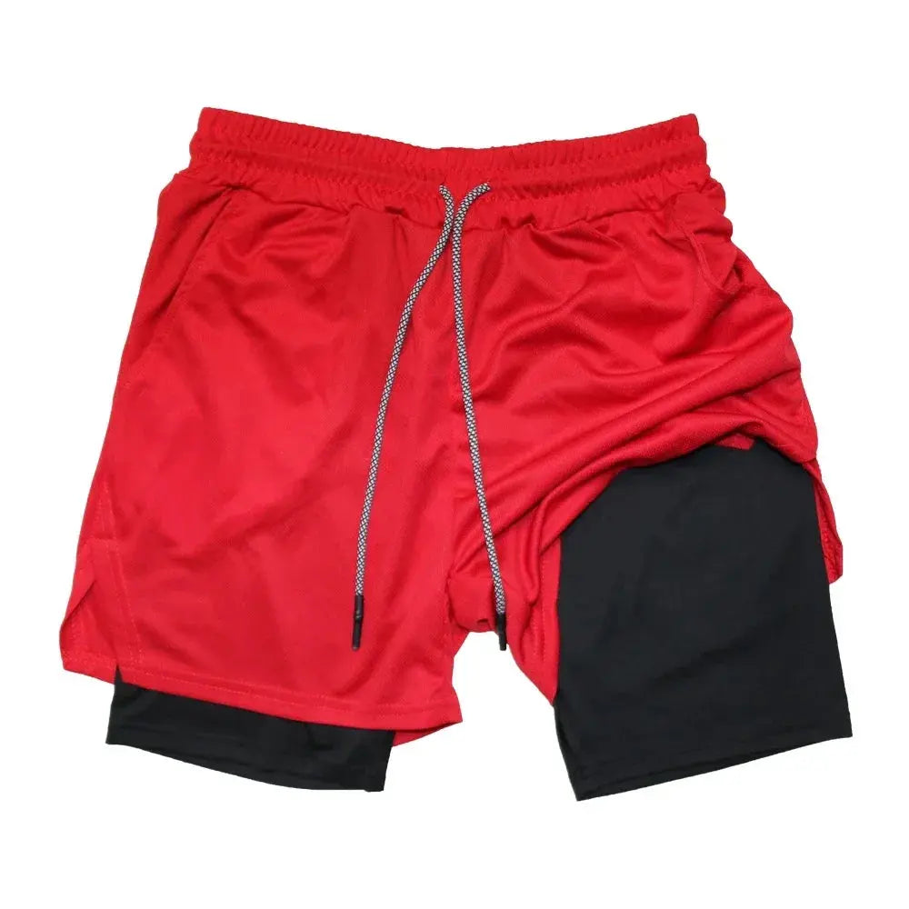Men's 2-in-1 Fitness Shorts - Nisiowelt