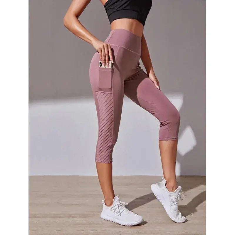 High-Waist Yoga Pants with Large Pockets & Slim Fit - Nisiowelt
