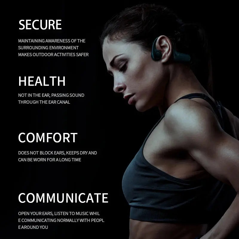 Bone Conduction Bluetooth 5.3 Sports Headphones Nisiowelt