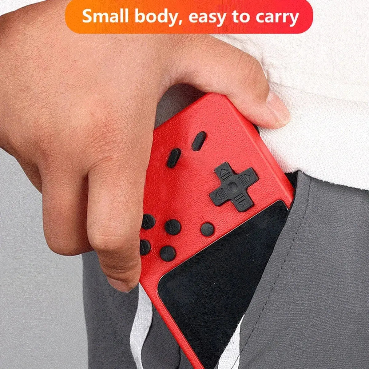 Red Retro Classic Handheld Game Console with TV Connection - Nisiowelt