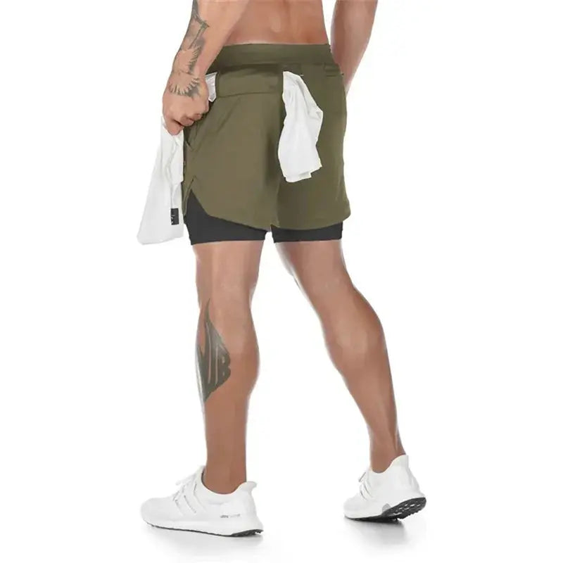 Men's 2-in-1 Fitness Shorts - Nisiowelt