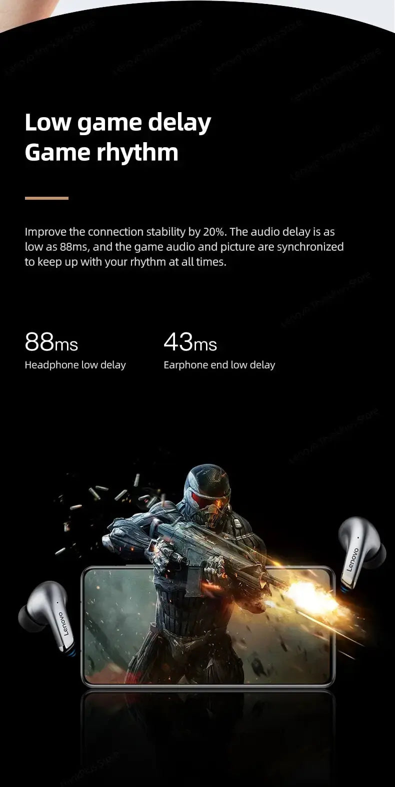 Lenovo LP5 Wireless Bluetooth Earbuds HiFi Waterproof with Mic - Nisiowelt
