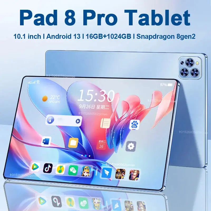 Original Pad 8 Pro Tablet 10.1 inch Android 13 Global Snapdragon 8gen2 16GB+1024GB 10000mah 5G Dual SIM WIFI  HD Full Screen - Nisiowelt