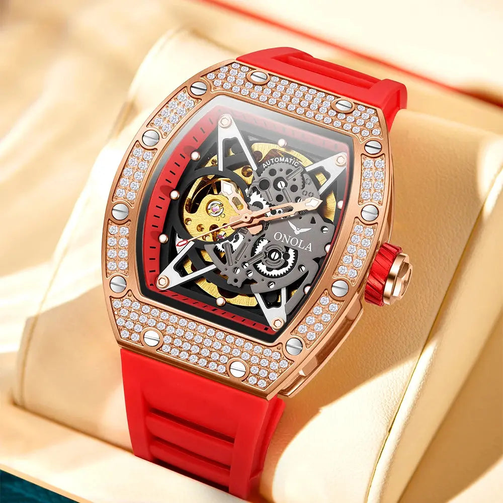 ONOLA Luxury Automatic Waterproof Men's Watch with Diamond - Nisiowelt