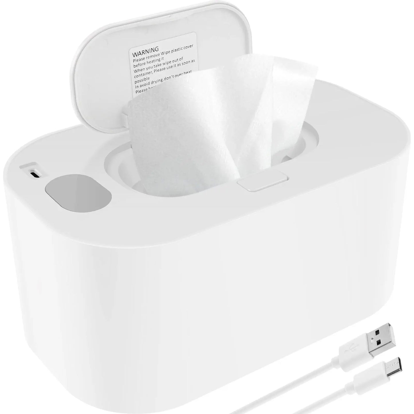 USB Baby Wipe Warmer with Adjustable Temperature & LED Light Nisiowelt