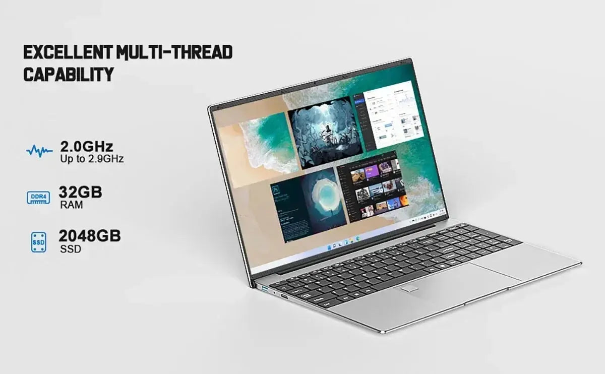 Portable Laptop 15.6" 32GB RAM 2TB SSD Windows 11 - Nisiowelt