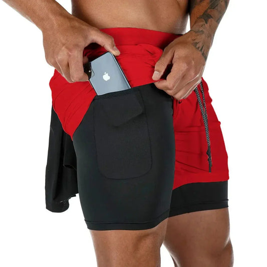 Men's 2-in-1 Fitness Shorts - Nisiowelt