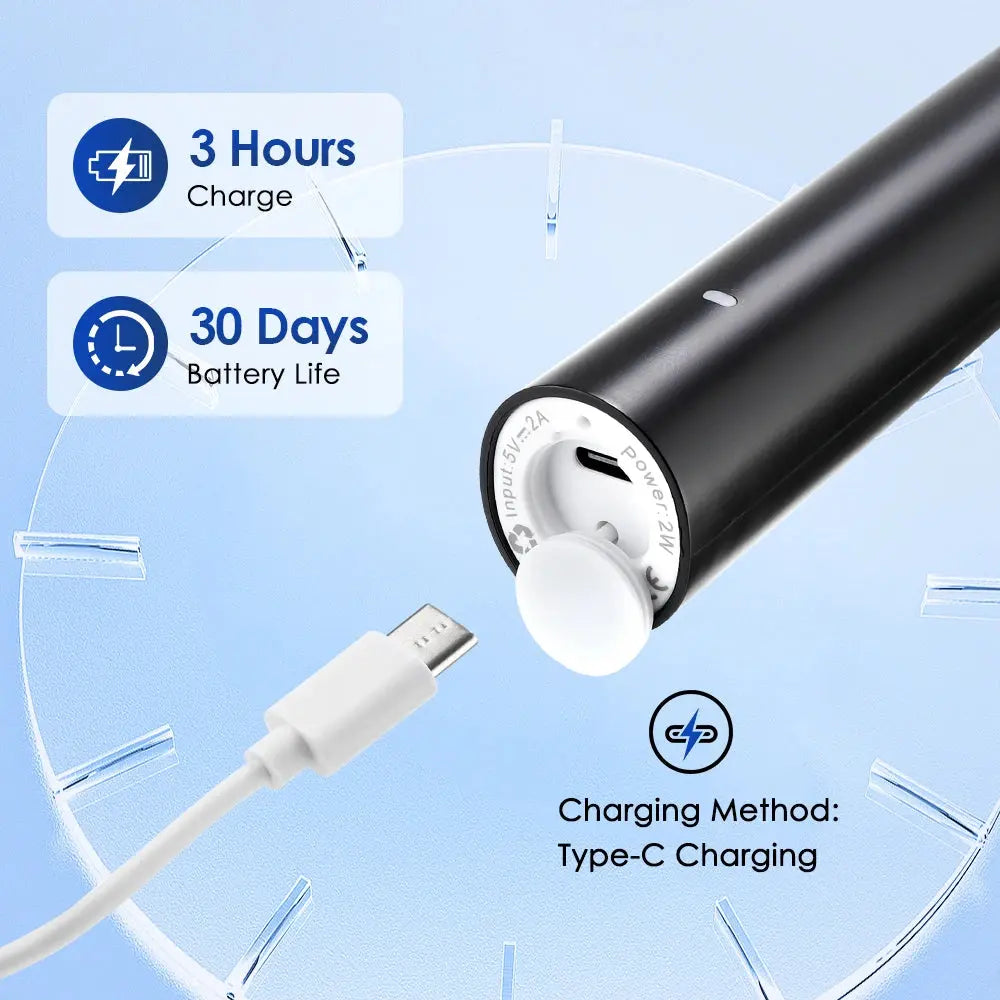 Electric Smart Rotating Toothbrush with 5 Modes & 4 Heads Nisiowelt
