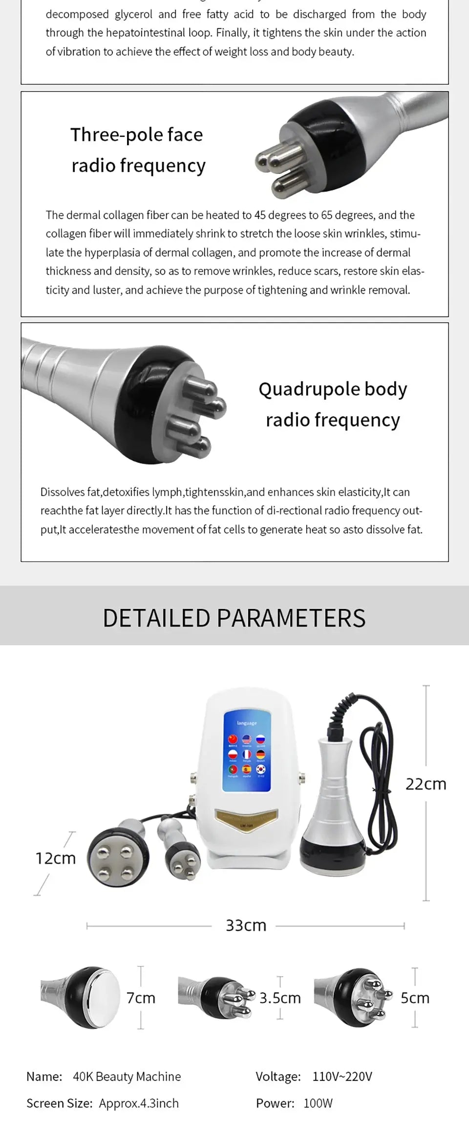 40K Cavitation Slimming Machine - Nisiowelt