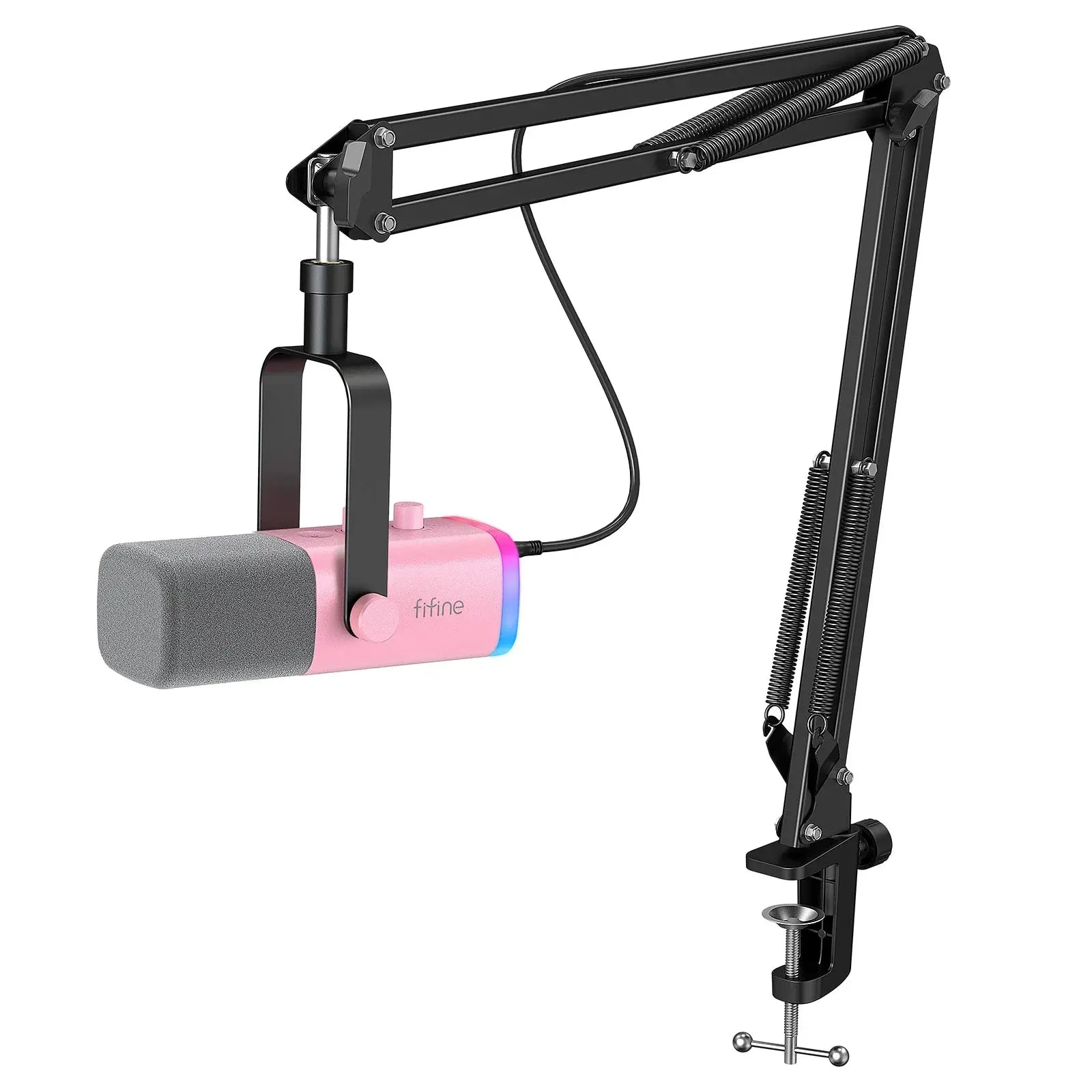 Dynamic XLR Microphone Kit with Boom Arm and RGB Nisiowelt