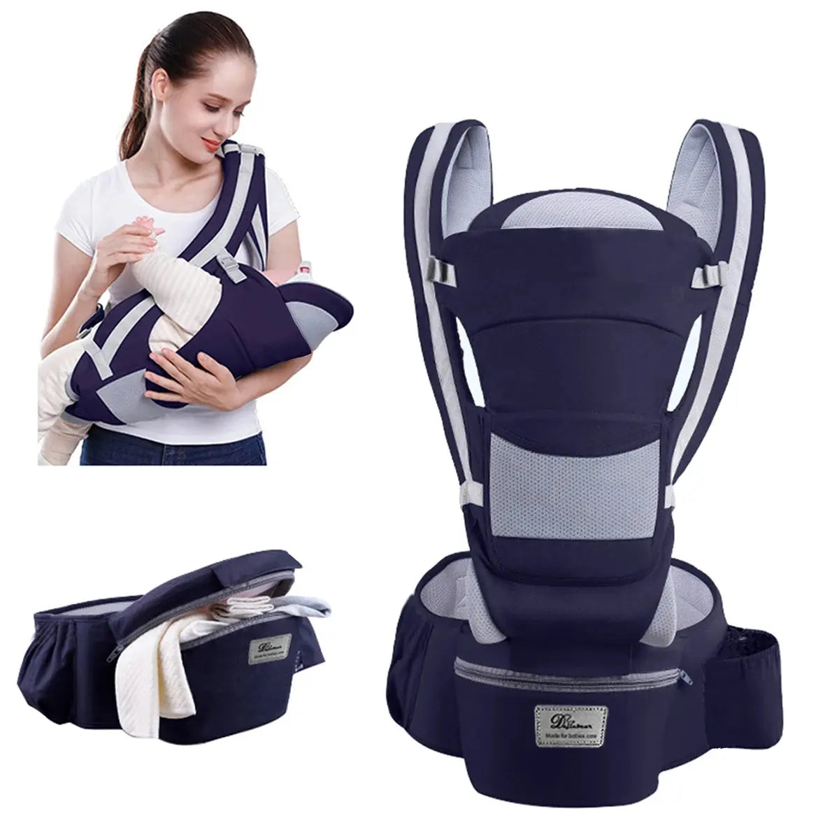 Newborn Ergonomic Baby Carrier Backpack Infant Baby Hipseat Carrier Front Facing Ergonomic Kangaroo Baby Wrap Sling Travel Nisiowelt