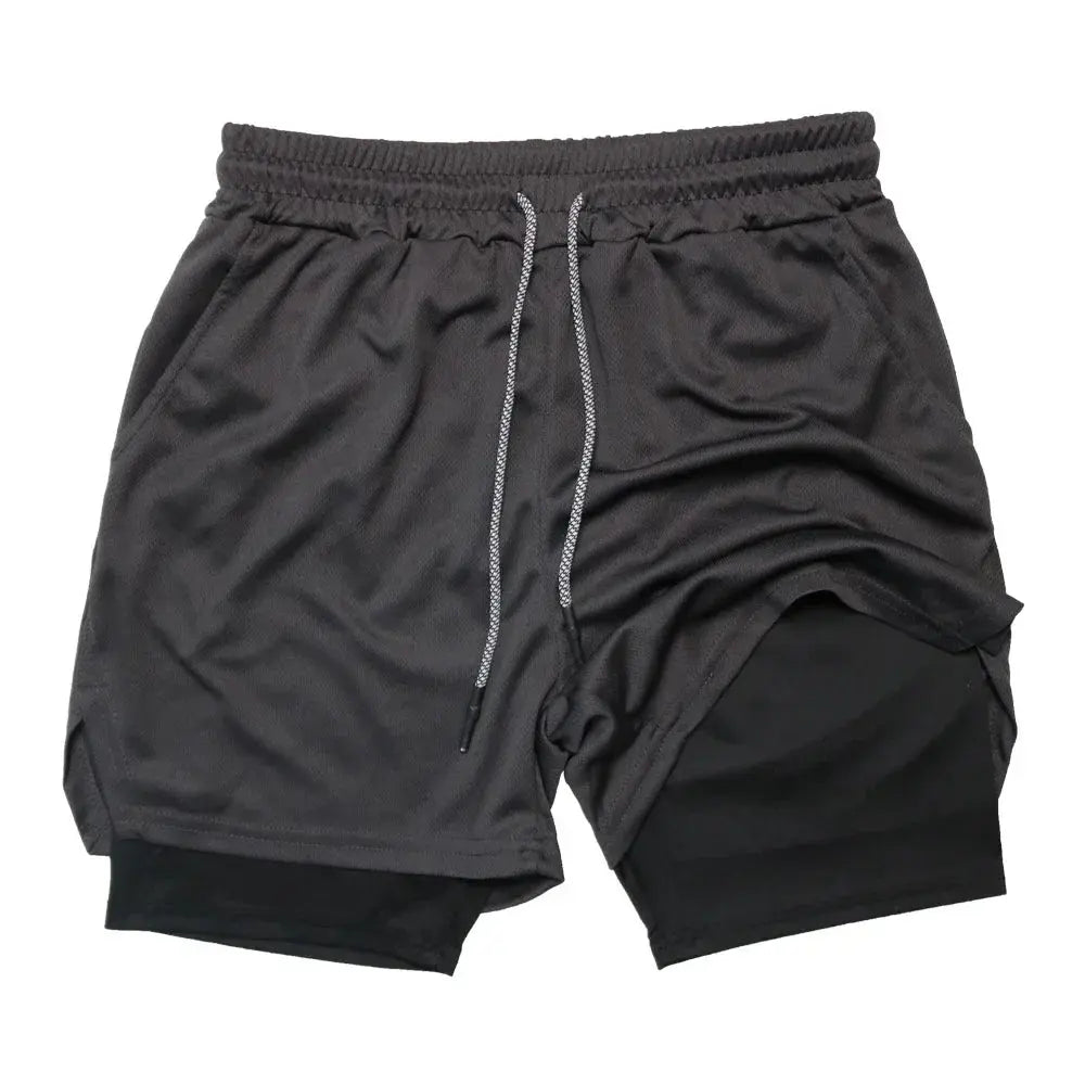 Men's 2-in-1 Fitness Shorts - Nisiowelt