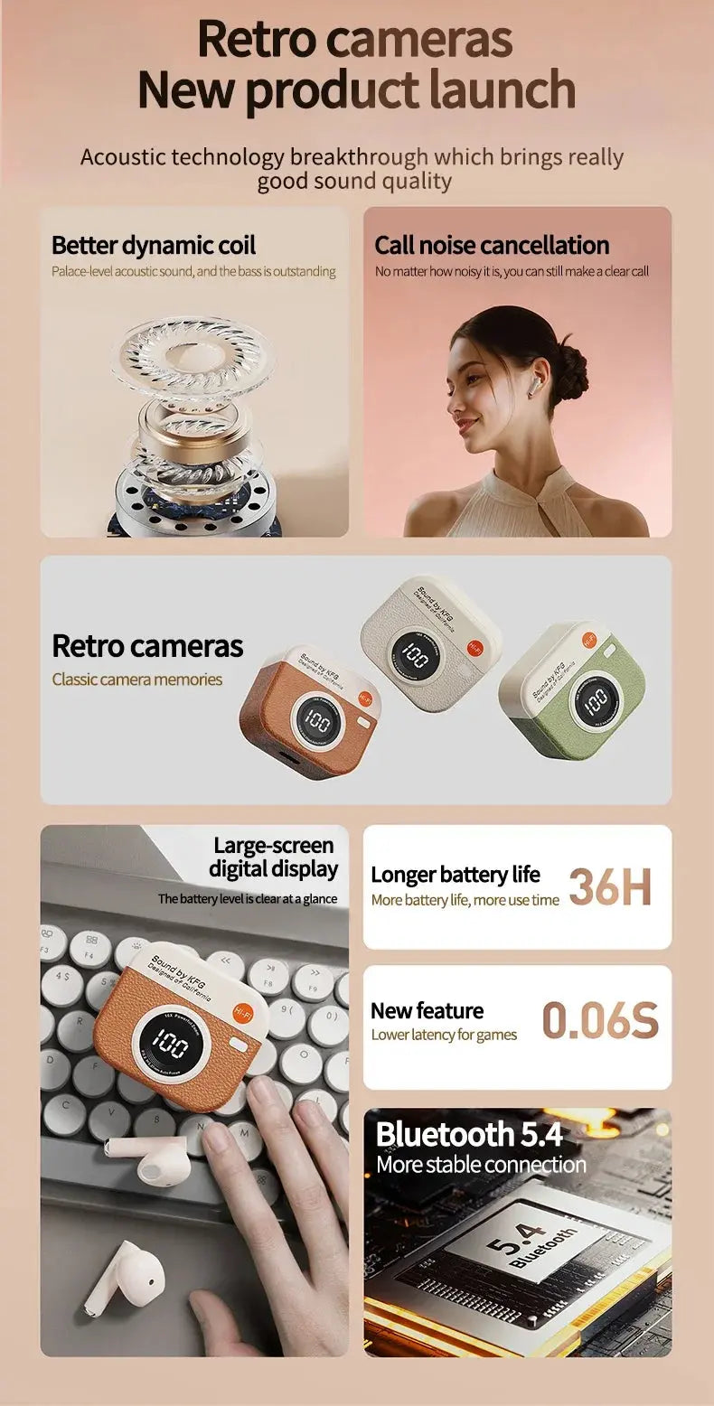 TWS Wireless Earphones Bluetooth 5.4 HiFi Stereo - Nisiowelt