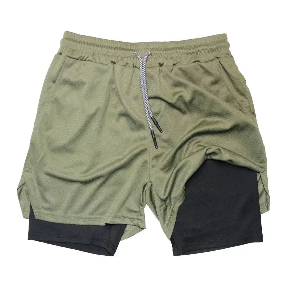 Men's 2-in-1 Fitness Shorts - Nisiowelt