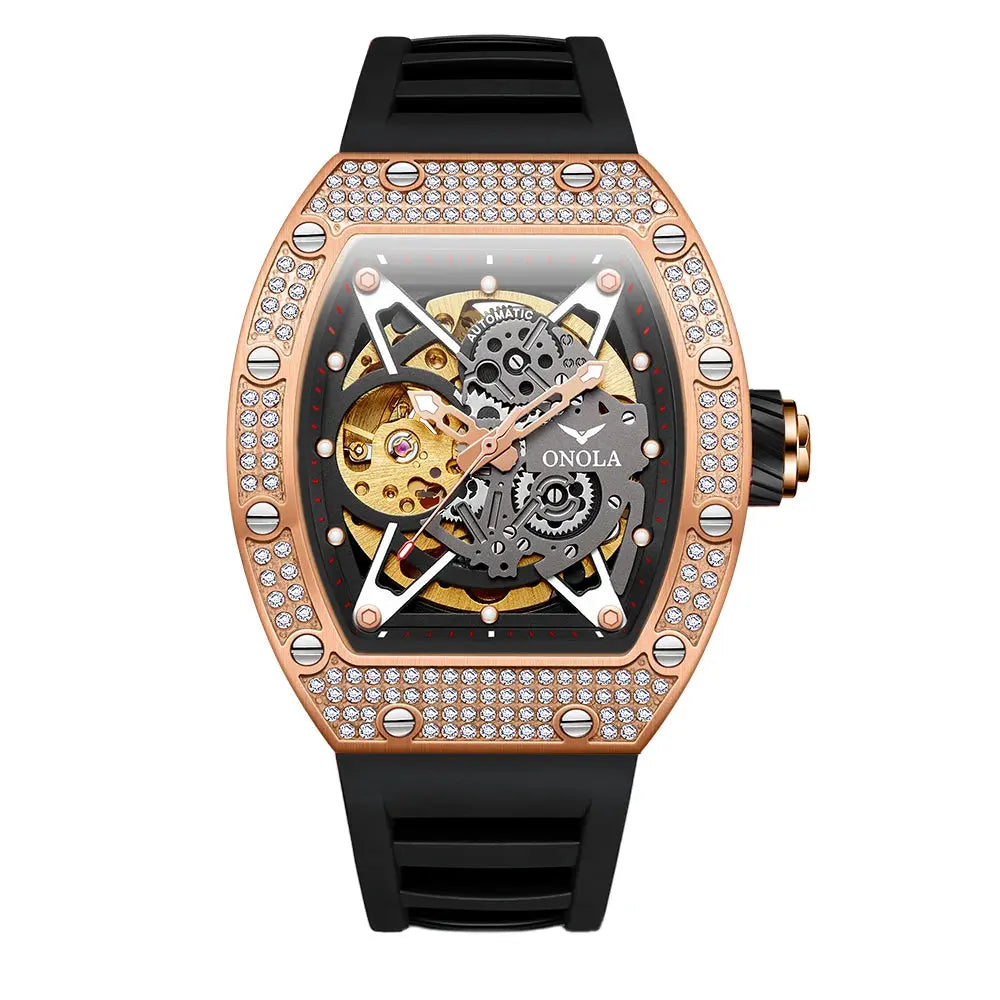 ONOLA Luxury Automatic Waterproof Men's Watch with Diamond - Nisiowelt